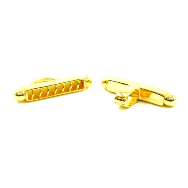 Chiusura in argento forma H a 7 ganci &ndash; Dorato